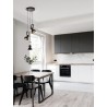 Matt Black Metal LED E14 3x5 Watt 230 Volt IP20 Bulb Excluded D: 24 H: 120 cm Adjustable height Adjustable