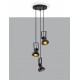 Matt Black Metal LED E14 3x5 Watt 230 Volt IP20 Bulb Excluded D: 24 H: 120 cm Adjustable height Adjustable 