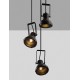 Matt Black Metal LED E14 3x5 Watt 230 Volt IP20 Bulb Excluded D: 24 H: 120 cm Adjustable height Adjustable 