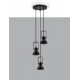 Matt Black Metal LED E14 3x5 Watt 230 Volt IP20 Bulb Excluded D: 24 H: 120 cm Adjustable height Adjustable 