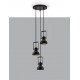 Matt Black Metal LED E14 3x5 Watt 230 Volt IP20 Bulb Excluded D: 24 H: 120 cm Adjustable height Adjustable 