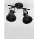 Matt Black Metal LED GU10 2x10 Watt 230 Volt IP20 Bulb Excluded L: 28.5 W: 12 H: 23.5cm Adjustable 