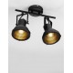 Matt Black Metal LED GU10 2x10 Watt 230 Volt IP20 Bulb Excluded L: 28.5 W: 12 H: 23.5cm Adjustable 