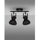 Matt Black Metal LED GU10 2x10 Watt 230 Volt IP20 Bulb Excluded L: 28.5 W: 12 H: 23.5cm Adjustable 