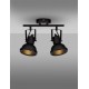 Matt Black Metal LED GU10 2x10 Watt 230 Volt IP20 Bulb Excluded L: 28.5 W: 12 H: 23.5cm Adjustable 