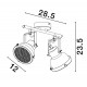 Matt Black Metal LED GU10 2x10 Watt 230 Volt IP20 Bulb Excluded L: 28.5 W: 12 H: 23.5cm Adjustable 