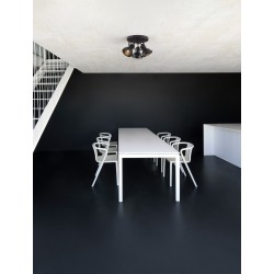Matt Black Metal LED GU10 3x10 Watt 230 Volt IP20 Bulb Excluded D: 24 H: 22 cm Adjustable 