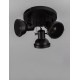 Matt Black Metal LED GU10 3x10 Watt 230 Volt IP20 Bulb Excluded D: 24 H: 22 cm Adjustable 