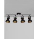Matt Black Metal LED GU10 4x10 Watt 230 Volt IP20 Bulb Excluded L: 66.8 W: 12 H: 25.5 cm Adjustable 