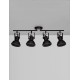 Matt Black Metal LED GU10 4x10 Watt 230 Volt IP20 Bulb Excluded L: 66.8 W: 12 H: 25.5 cm Adjustable 