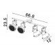 Matt Black Metal LED GU10 4x10 Watt 230 Volt IP20 Bulb Excluded L: 66.8 W: 12 H: 25.5 cm Adjustable 