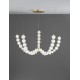 Triac Dimmable Gold Metal & Opal Glass LED 125 Watt 230 Volt 11377Lm 3000K IP20 Included Remote Control D: 118 H: 150 cm Adjust