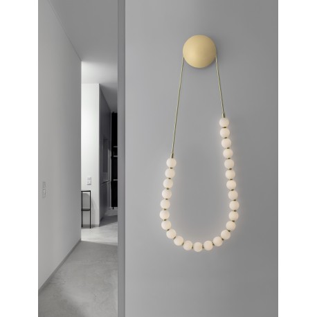 Triac Dimmable Gold Metal & Opal Glass LED 56 Watt 230 Volt 4734Lm 3000K IP20 L: 50 W: 5.3 H: 132 cm 