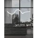 Triac Dimmable Chrome Metal & Opal Glass LED 98 Watt 230 Volt 5563Lm 3000K IP20 Included Remote Control L: 167 W: 42 H: 200 cm A