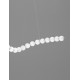 Triac Dimmable Chrome Metal & Opal Glass LED 98 Watt 230 Volt 5563Lm 3000K IP20 Included Remote Control L: 167 W: 42 H: 200 cm A
