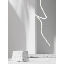 Triac Dimmable Gold Metal & Opal Glass LED 207 Watt 230 Volt 13065Lm 3000K IP20 D1: 79 D2: 10 H: 400 cm Adjustable Height Includ