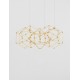 Gold Copper LED 25 Watt 230 Volt 1634Lm 3000K IP20 Led Chip: 60 Pcs D: 49 H: 150 cm Adjustable Height 