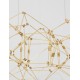 Gold Copper LED 25 Watt 230 Volt 1634Lm 3000K IP20 Led Chip: 60 Pcs D: 49 H: 150 cm Adjustable Height 