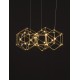 Gold Copper LED 25 Watt 230 Volt 1634Lm 3000K IP20 Led Chip: 60 Pcs D: 49 H: 150 cm Adjustable Height 