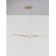 Triac Dimmable Brass Gold Metal & Acrylic LED 27 Watt 230 Volt 1308Lm 3000K IP20 L: 115 W: 53 H: 200 cm Adjustable Height 