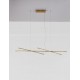 Triac Dimmable Brass Gold Metal & Acrylic LED 27 Watt 230 Volt 1308Lm 3000K IP20 L: 115 W: 53 H: 200 cm Adjustable Height 