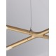 Triac Dimmable Brass Gold Metal & Acrylic LED 27 Watt 230 Volt 1308Lm 3000K IP20 L: 115 W: 53 H: 200 cm Adjustable Height 