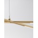 Triac Dimmable Brass Gold Metal & Acrylic LED 27 Watt 230 Volt 1308Lm 3000K IP20 L: 115 W: 53 H: 200 cm Adjustable Height 