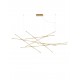 Triac Dimmable Brass Gold Metal & Acrylic LED 109 Watt 230 Volt 6868Lm 3000K IP20 Included Remote Control L: 180.5 W: 75 H: 200 