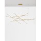 Triac Dimmable Brass Gold Metal & Acrylic LED 109 Watt 230 Volt 6868Lm 3000K IP20 Included Remote Control L: 180.5 W: 75 H: 200 