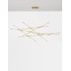 Triac Dimmable Brass Gold Metal & Acrylic LED 109 Watt 230 Volt 6868Lm 3000K IP20 Included Remote Control L: 180.5 W: 75 H: 200 