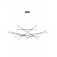 Triac Dimmable Black Metal & Acrylic LED 109 Watt 230 Volt 6868Lm 3000K IP20 Included Remote Control L: 180.5 W: 75 H: 200 cm Ad