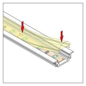 Profile LED Rainure ALU Anodisé 1000mm