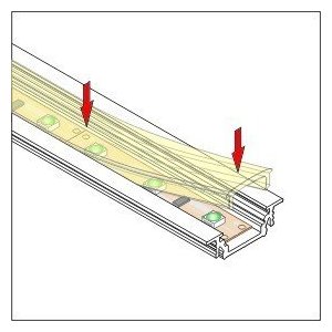 Profile LED Rainure ALU Anodisé 1000mm