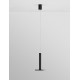 Matt Black Metal LED 10 Watt 230 Volt 517Lm 3000K IP20 D: 15 H: 160 cm Adjustable height 