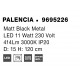 Matt Black Metal LED 10 Watt 230 Volt 517Lm 3000K IP20 D: 15 H: 160 cm Adjustable height 