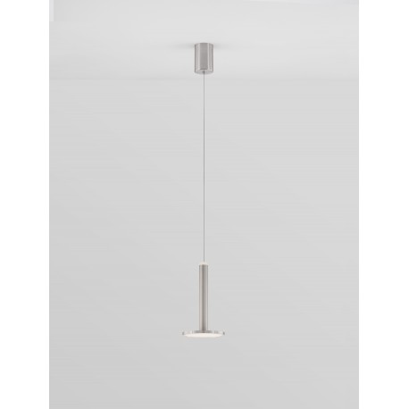 Satin Nickel Metal LED 10 Watt 230 Volt 517Lm 3000K IP20 D: 15 H: 160 cm Adjustable height 