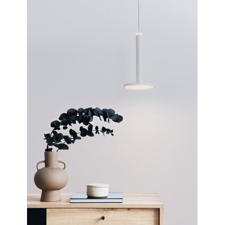 Matt White Metal LED 10 Watt 230 Volt 517Lm 3000K IP20 D: 15 H: 160 cm Adjustable height 