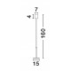 Matt White Metal LED 10 Watt 230 Volt 517Lm 3000K IP20 D: 15 H: 160 cm Adjustable height 