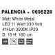 Matt White Metal LED 10 Watt 230 Volt 517Lm 3000K IP20 D: 15 H: 160 cm Adjustable height 