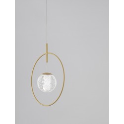 Satin Gold Aluminium & Acrylic LED 7 Watt 230 Volt 752Lm 3000K IP20 D: 30 H: 160 cm Adjustable Height 