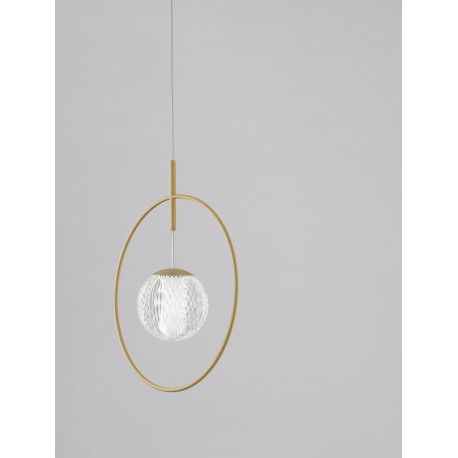 Satin Gold Aluminium & Acrylic LED 7 Watt 230 Volt 752Lm 3000K IP20 D: 30 H: 160 cm Adjustable Height 