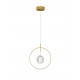 Satin Gold Aluminium & Acrylic LED 7 Watt 230 Volt 752Lm 3000K IP20 D: 30 H: 160 cm Adjustable Height 