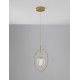 Satin Gold Aluminium & Acrylic LED 7 Watt 230 Volt 752Lm 3000K IP20 D: 30 H: 160 cm Adjustable Height 
