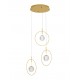 Satin Gold Aluminium & Acrylic LED 19 Watt 230 Volt 2208Lm 3000K IP20 D: 40 H: 200 cm Adjustable Height 
