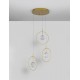 Satin Gold Aluminium & Acrylic LED 19 Watt 230 Volt 2208Lm 3000K IP20 D: 40 H: 200 cm Adjustable Height 