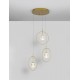 Satin Gold Aluminium & Acrylic LED 19 Watt 230 Volt 2208Lm 3000K IP20 D: 40 H: 200 cm Adjustable Height 