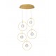 Satin Gold Aluminium & Acrylic LED 32 Watt 230 Volt 3925Lm 3000K IP20 D: 52.5 H: 200 cm Adjustable Height 