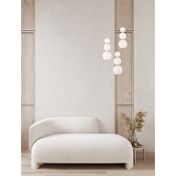 Triac Dimmable Gold Metal & Opal Glass LED 23 Watt 230 Volt 2281Lm 3000K IP20 D: 31 H: 150 cm Adjustable Height 