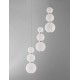 Triac Dimmable Gold Metal & Opal Glass LED 23 Watt 230 Volt 2281Lm 3000K IP20 D: 31 H: 150 cm Adjustable Height 