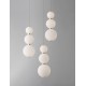 Triac Dimmable Gold Metal & Opal Glass LED 23 Watt 230 Volt 2281Lm 3000K IP20 D: 31 H: 150 cm Adjustable Height 